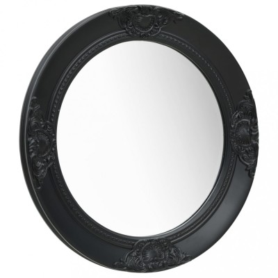 vidaXL Oglindă de perete &amp;icirc;n stil baroc, negru, 50 cm 320347 foto