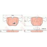 Set placute frana Trw GDB1261, parte montare : Punte fata