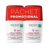 Pachet Deodorant roll-on antiperspirant Clinical Control 96H, 50 ml + 50 ml, Vichy