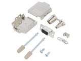 Conector D-Sub 9P Mamă Lipire pe Cablu Gold Flash UNC 4-40