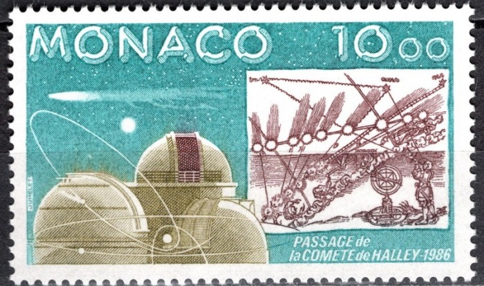 C4922 - Monaco 1986 - Cometa Halley neuzat,perfecta stare