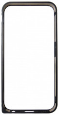 Husa bumper metal negru cu clema pentru Apple iPhone 6 foto