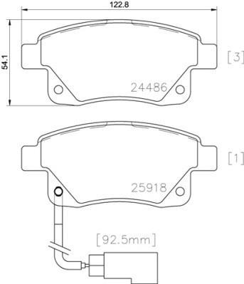 BREMBO P 24 066 PRIME LINE set placute frana,frana disc