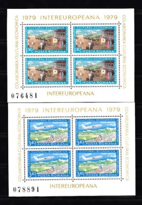 A12 TX2 3 - 1979 - Colaborarea cultural-economica intereuropeana - bloc de patru foto