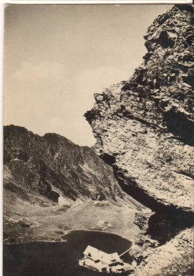 CPIB 22191 - CARTE POSTALA - MUNTII FAGARASULUI. LACUL SI CABANA BALEA, RPR 1958 foto