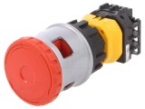 Comutator Siguranță IDEC 30mm 2 NC NO Roșu IP65