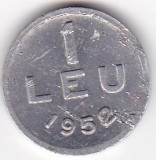 Romania 1 leu 1952, Aluminiu