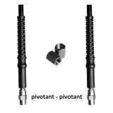Furtun spalatorie self - 5 m - Negru - Pivotant - Pivotant