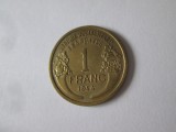 Rara! Africa Occidentală Franceză 1 Franc 1944 guvernul provizoriu francez WWII