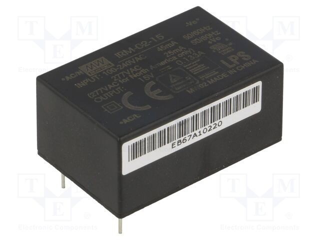 Convertor AC/DC 2W 15VDC MEAN WELL