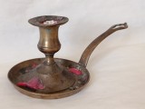 Sfesnic vechi de mana, in stil Luis, secol 18, 22,3x11x9cm, Sfesnice