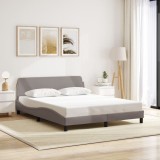 VidaXL Cadru de pat fără saltea, gri taupe, 160x200 cm, textil