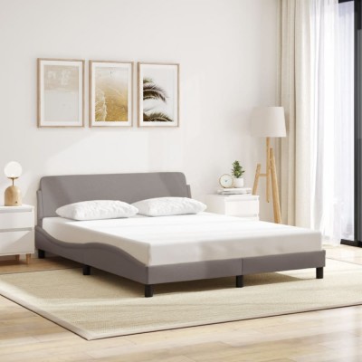vidaXL Cadru de pat, Dover, gri taupe, 160x200 cm, textil 373209 foto