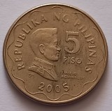 Filipine , 5 Piso 2005, Asia