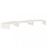Cumpara ieftin Stand pentru monitor, alb, 80x24x10,5 cm, lemn masiv de pin
