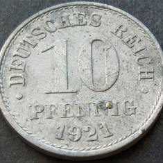 Moneda istorica 10 PFENNIG - GERMANIA, anul 1921 *cod 1951 B