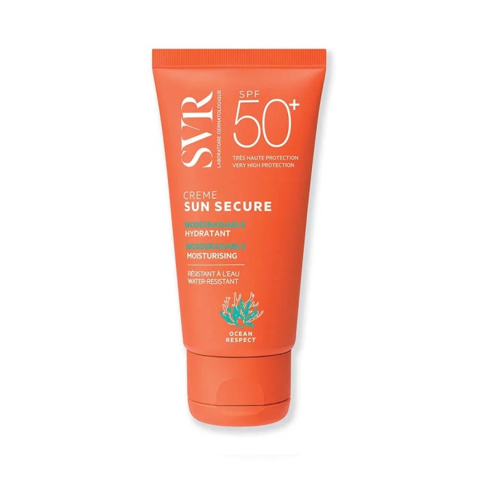 SVR Sun Secure Cr&egrave;me SPF50+ &ndash; Biodegradable face moisturizer, 50 ml