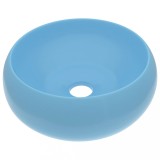 Cumpara ieftin Chiuveta baie lux albastru deschis mat 40x15 cm ceramica rotund