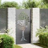 VidaXL Poartă de grădină, Poartă de Grădină 85x75 cm Design Copac din Oțel Corten