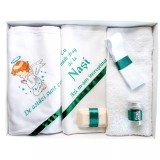 Cumpara ieftin Trusou Botez 6 piese cu text imprimat VERDE- TB61