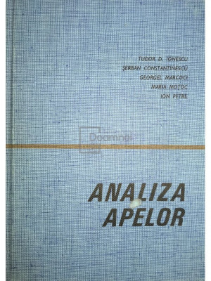 Tudor D. Ionescu - Analiza apelor (naturale, potabile, industriale, reziduale) (editia 1968) foto