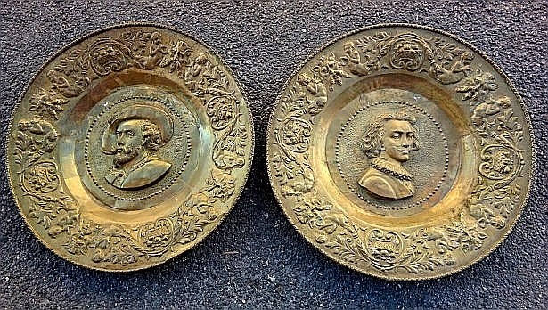 Set de 2 spectaculoase aplice de perete din alama in stil Victorian