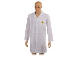 Halat ESD Unisex Alb S Bumbac Poliester Fibra Carbon