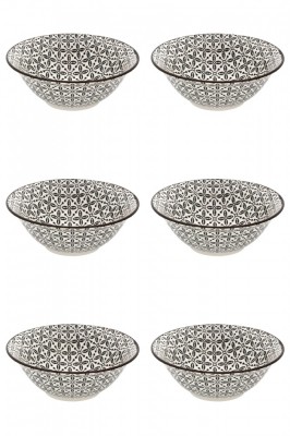Set boluri, 6 piese, 450 ml, Portelan, Bej foto