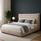 PAT PRESTIGE 160X200 CU LADA DE DEPOZITARE STOFA BEJ