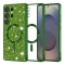 Husa MagSafe pentru Samsung Galaxy S25 Ultra S938, Techsuit, Luxury Glitter, Verde Inchis