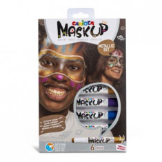 Set 6 creioane de piele Maskup, metalic, Carioca