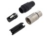 Conector XLR mufă mamă 3 pini drept pe cablu lipire 16A 14AWG, Neutrik