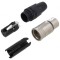 Conector XLR mufă mamă 3 pini drept pe cablu lipire 16A 14AWG