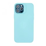 Husa apple iphone 15 pro max, flippy, din silicon, interior din microfibra, protectie camera, design modern, rezistenta la impact, bleu