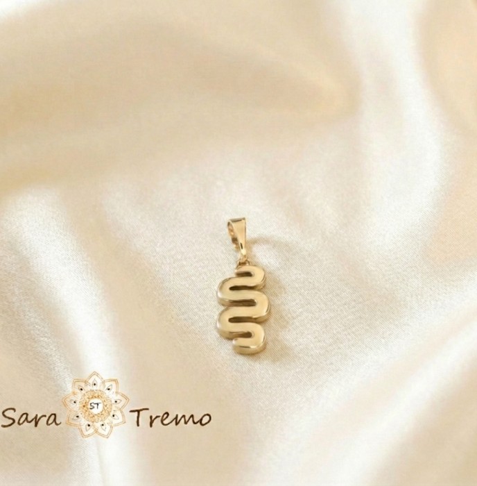Pandantiv Val de Aur , Pandantiv mic placat 14K model serpuit 1.5 cm