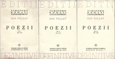 1275SPN Poezii de Ion Pillat, volumele 1-3, ediție definitivă, 1944, Fundația Culturală Regală Regele Mihai I, București