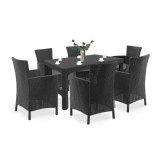 Cumpara ieftin Set de mobilier de grădină Liowa 6+1 &icirc;n culoarea grafit