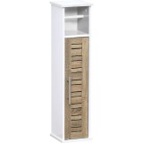 Dispenser / Suport H&acirc;rtie Mdf/Acacia 1 Ușă/1 Raft 75X18X18 Cm &ndash; Stockholm / Alb | Mobilier Depozitare Baie