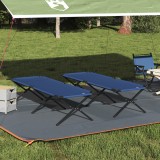 vidaXL Paturi Pliabile pentru Soare 2 buc. cu Geantă Albastru Fabric Oxford 600D