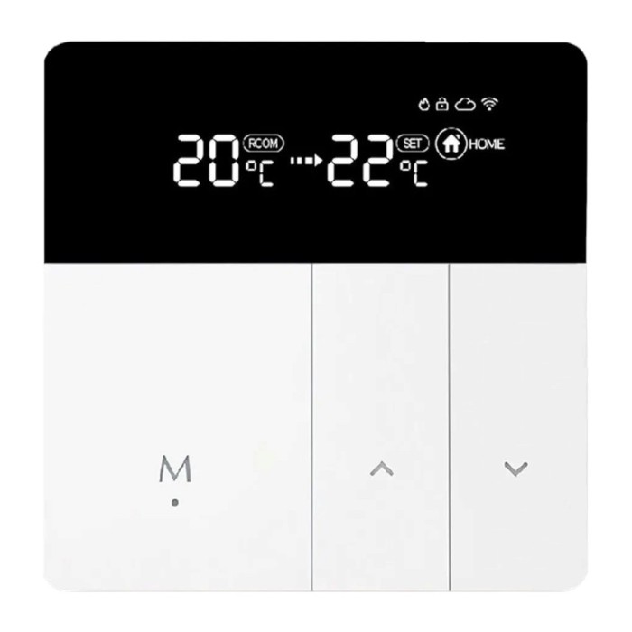 Termostat smart WiFi pentru incalzire in pardoseala, 200-240V, Bluetooth, ecran LCD