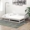 vidaXL Pat extensibil de zi, 2x(90x200) cm, alb, lemn masiv de pin