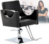 Scaun de coafat Luna hidraulic rotativ pentru salonul de coafură Suport cromat scaun de coafor