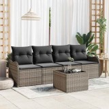 Cumpara ieftin Set de canapele pentru grădină Manual 5 pcs Gri 55 x 55 x 37 cm