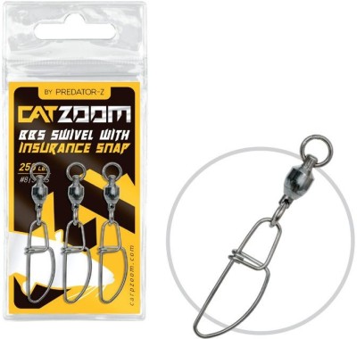 Agrafa Cu Vartej Predator-Z BBS Swivel Insurance Snap, 250lbs,Nr.4, 3Buc/plic foto