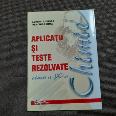 CHIME APLICATII SI TESTE REZOLVATE CLASA A IX-A LUMINITA URSEA