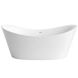 Cada de baie freestanding Rea Ferrano 170 cm, acril sanitare, montaj pe podea, rezistenta la zgarieturi, design modern