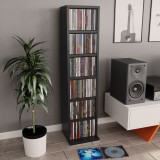 Dulap CD-uri, negru, 21x16x88 cm, PAL, vidaXL