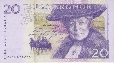 Bancnota Suedia 20 Kronor (199)7 - P63a XF++ ( vezi descriere ) foto