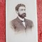 Fotografie tip CDV, barbat cu barba si mustata, inceput de secol XX