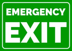 Indicator pentru emergency exit foto